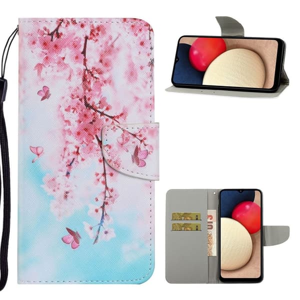 Wonderland Samsung Galaxy A02s Flippetui - Blomst Pink