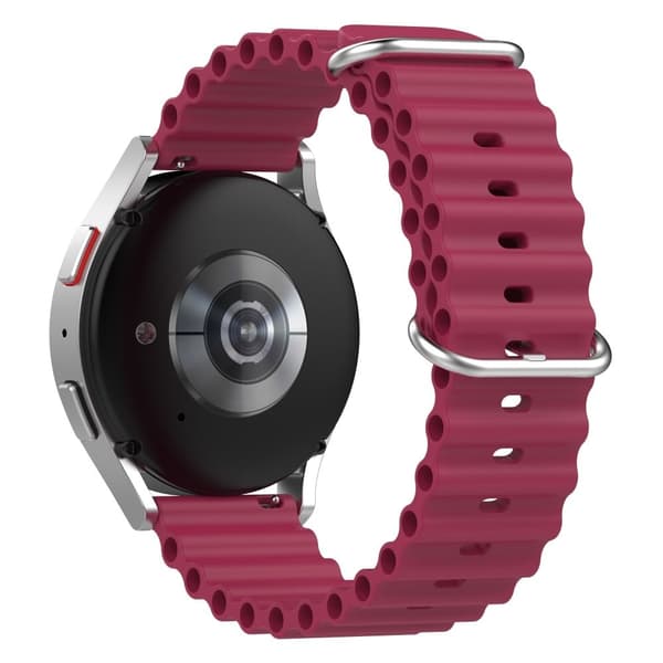 20 mm universal klockarmband i silikon - Vinröd Röd