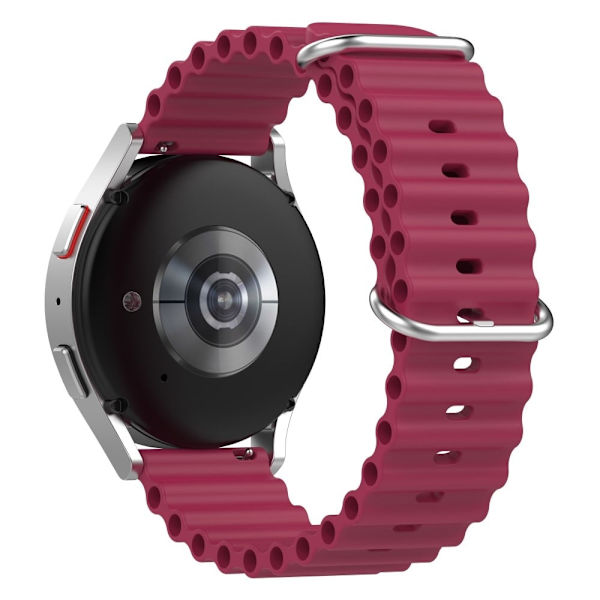 20 mm universal urrem i silikone - Rødvin Red