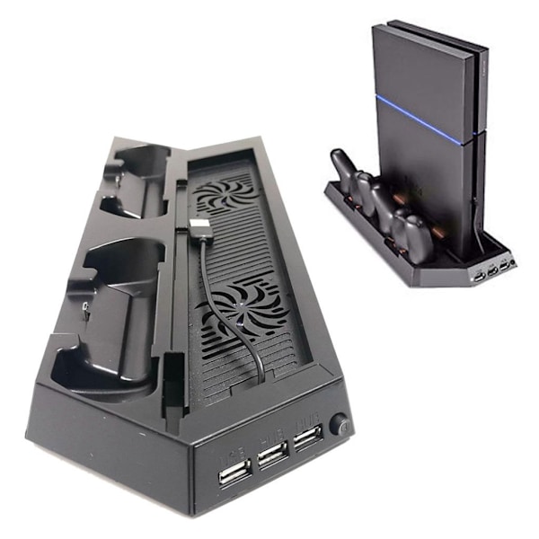 Sony PlayStation 4 - PS4 multifunktionel konsol og controller opladningsstander Silver grey