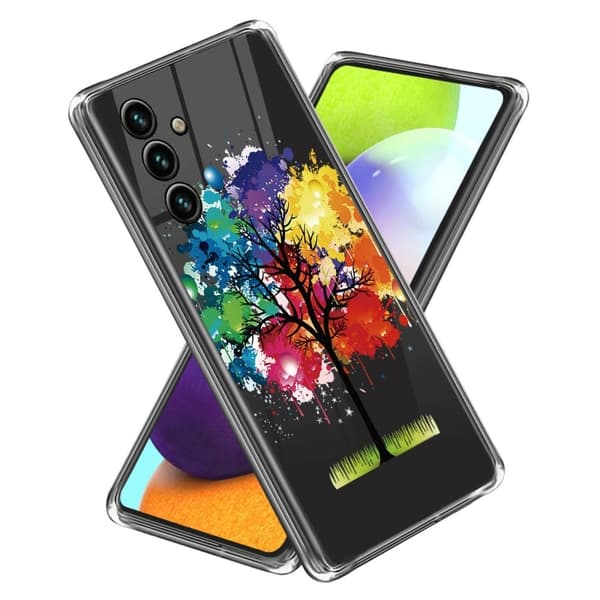 Deco Oppo A15 cover - Farverigt Træ Multicolor