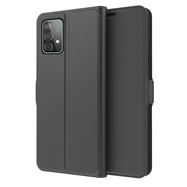 Glat og tyndt premium Samsung Galaxy A52s 5G / Samsung Galaxy A52 5G / Samsung Galaxy A52 læderetui - Sort Black