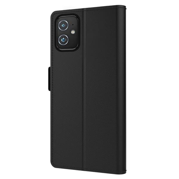 Phone Etui med Make-up Mirror og Slick Design til ASUS Zenfone 8 - Svart Black