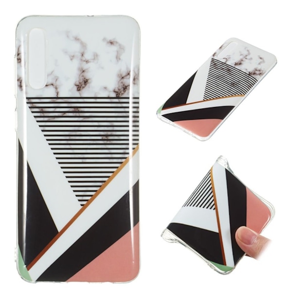 Marble Samsung Galaxy A50 deksel - Marmorstripete mønster Multicolor