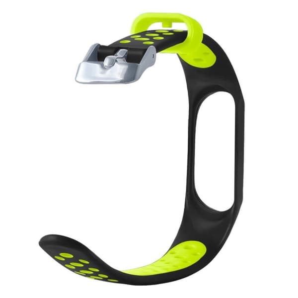 Xiaomi Mi Smart Band 4 kaksivärinen silikonikellonauha - Musta / Vihreä Green