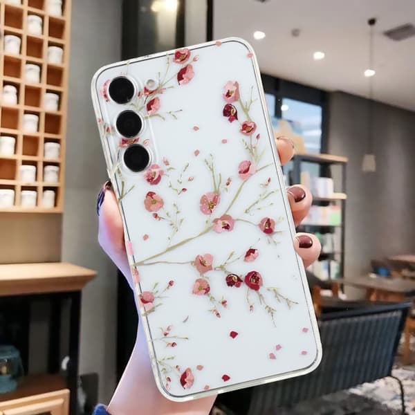 Deco Samsung Galaxy S23 cover - Blomst Pink