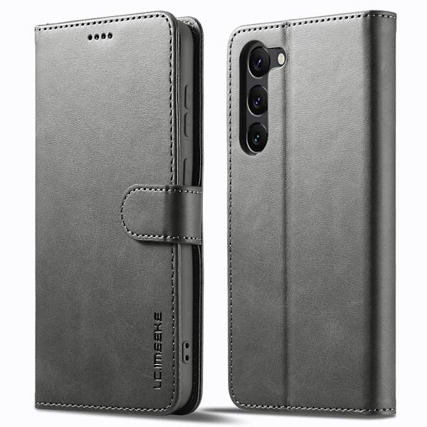 LC.Imeeke Samsung Galaxy S24 Plus läderfodral - Silver/Grå Silvergrå