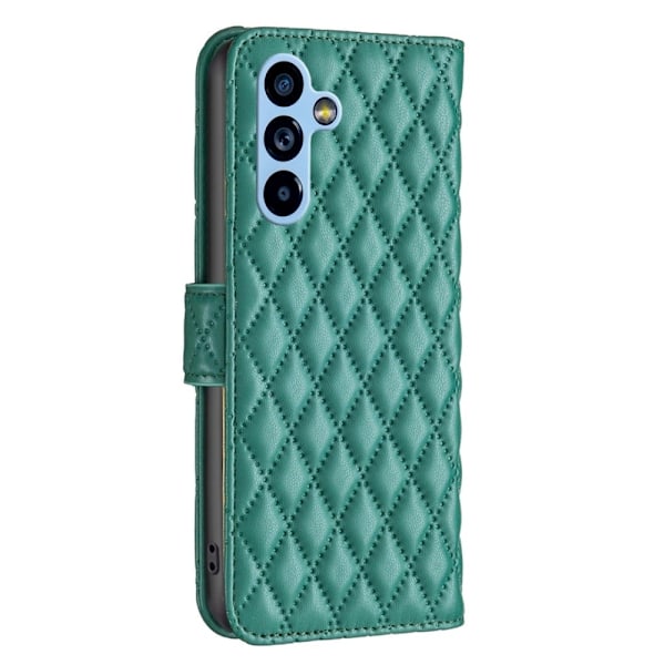 Matt Samsung Galaxy A54 fodral med rombmönster - Grön Grön