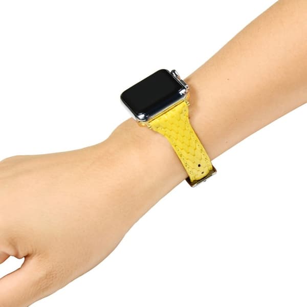 Apple Watch 40mm nahkaranneke - Keltainen Yellow
