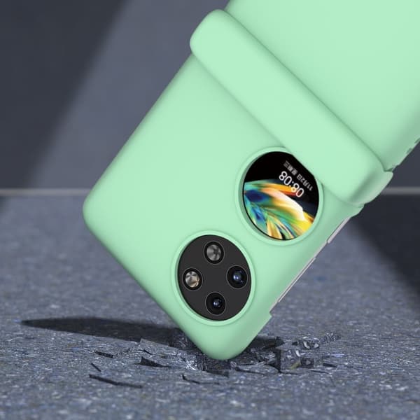 Til Huawei Pocket 2 Hard PC Case Multifunction Hinge Protection Slim Phone Cover - Lysegrøn Green