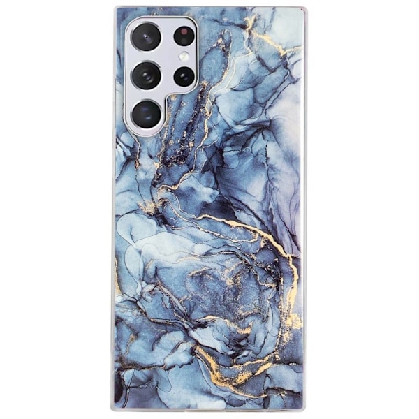 Marmormotiv Samsung Galaxy S22 Ultra skal - Grå Silvergrå