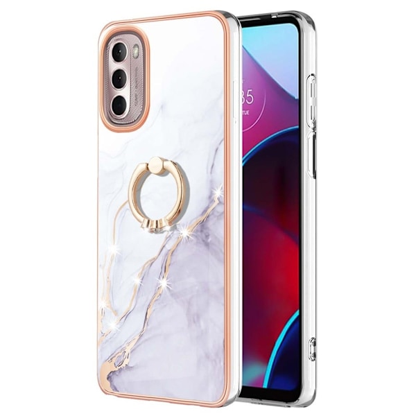 Marmormotiv Motorola Moto G Stylus (2022) skal - Vit Marmor Dimma Vit