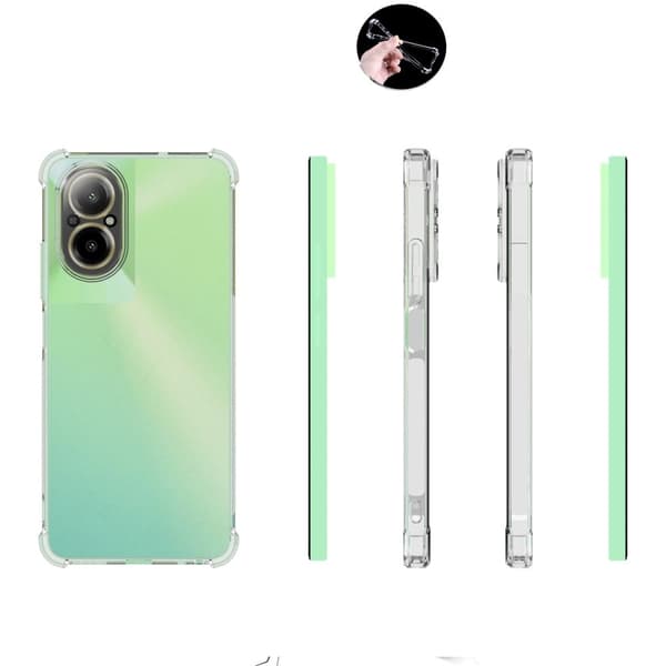 Lux-Case Airbag-deksel for Realme C67 Transparent