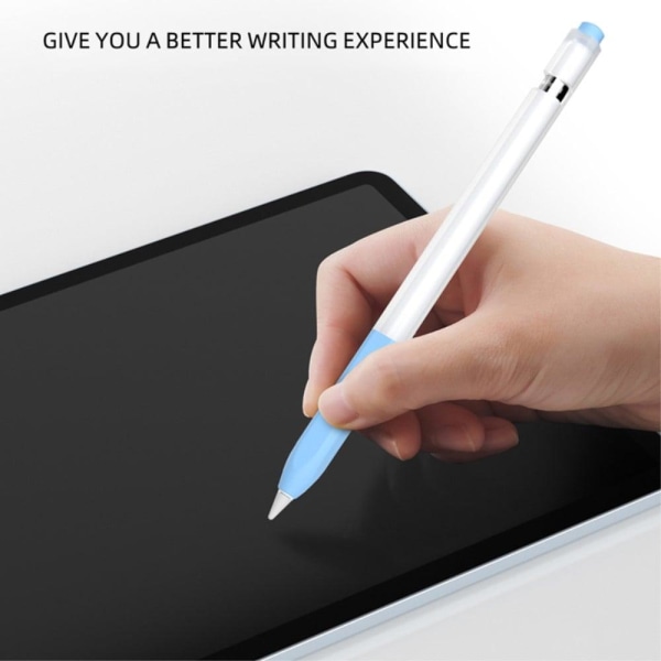 Silicone stylus pen cover for Apple Pencil - Grey Silvergrå