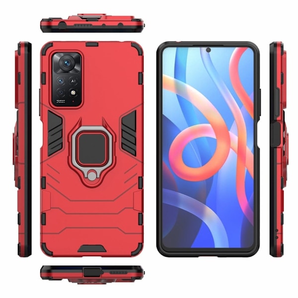 Ring Guard etui - Xiaomi Redmi Note 11 Pro 5G / Note 11 Pro - Rød Red