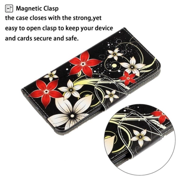 Wonderland Huawei P40 Lite E flip etui - Smukke Blomster Multicolor