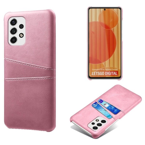 Dual Card Etui Samsung Galaxy A53 5G - Rødguld Pink