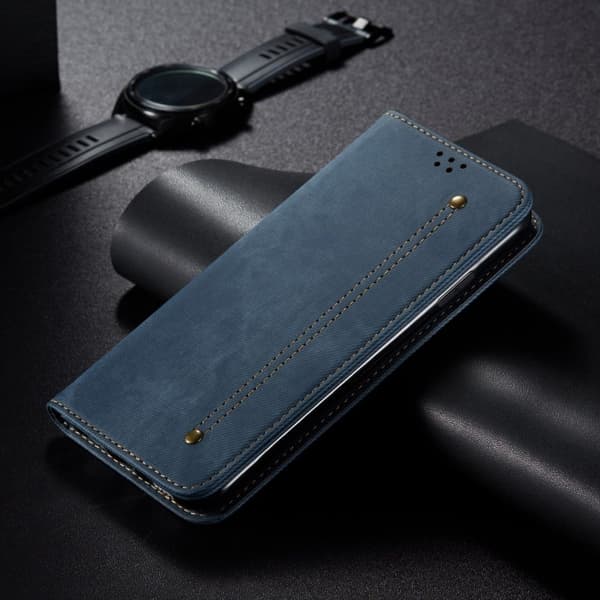 Jeans Xiaomi Redmi Note 14 5G flip case - Sininen Blue