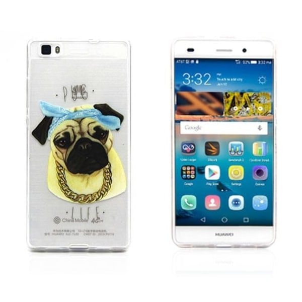 Westergaard Huawei Ascend P8 Lite Skal - Hunden Bär Halsband multifärg