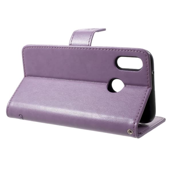 Huawei P20 Lite trykt sommerfugle etui - Lyselilla Purple