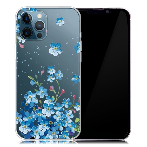 Deco iPhone 13 Pro skal - Blå Blommor Blå