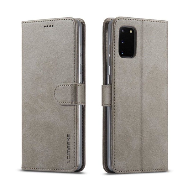 LC.IMEEKE Samsung Galaxy A41 Flip Etui - Grå Silver grey