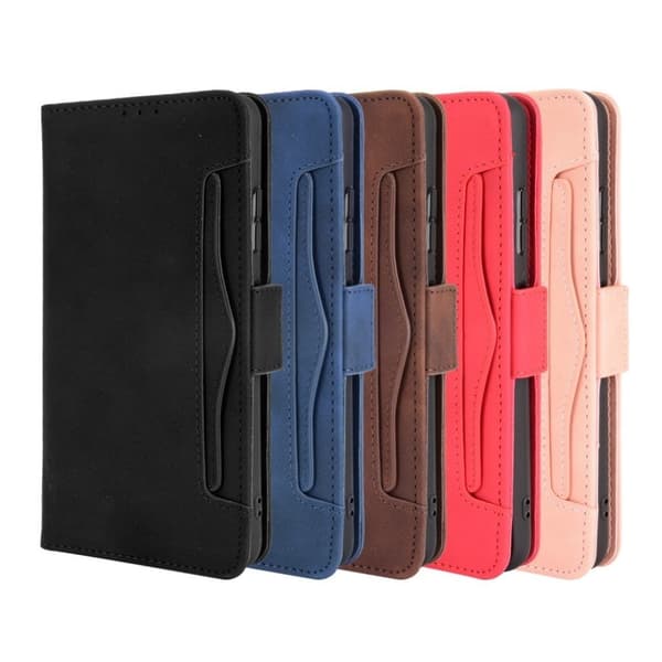Modern-styled Lær Lommebok Etui til Samsung Galaxy A22 5G - Blå Blue