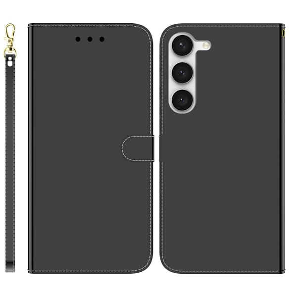 Mirror Samsung Galaxy S23 Plus Flip Etui - Sort Black