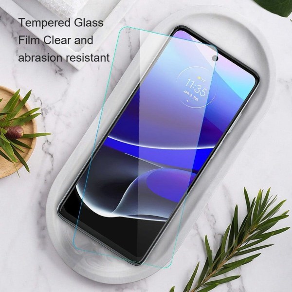 AMORUS kaari reuna karkaistua lasia näytön suojakalvo Motorola Moto G32 Transparent