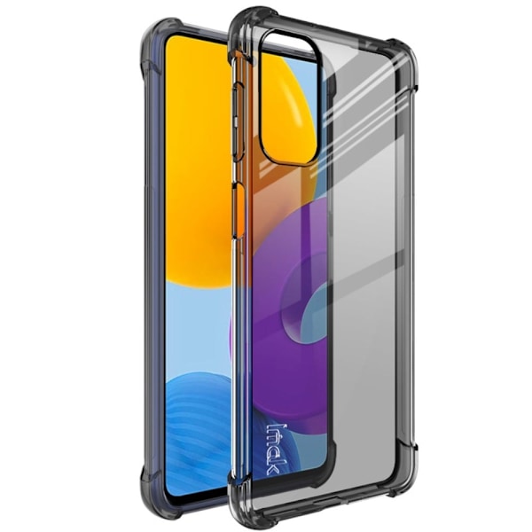 IMAK turvatyynyn suojus Samsung Galaxy M52 5G - Läpinäkyvä Musta Transparent