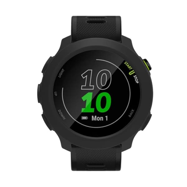 Garmin Forerunner 158 Silicone Replacement Strap Watch Band med beskyttelsesetui - Sort Black