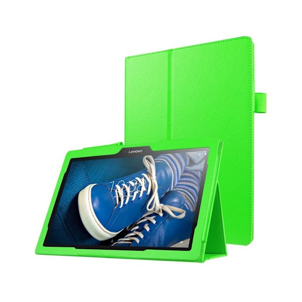 Amdrup læder-etui med litchi overflade til Lenovo Tab 2 A10-30 X30F - Grøn Green