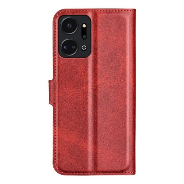 Hållbart konstläder Honor X7a fodral med plånbok - Röd Röd