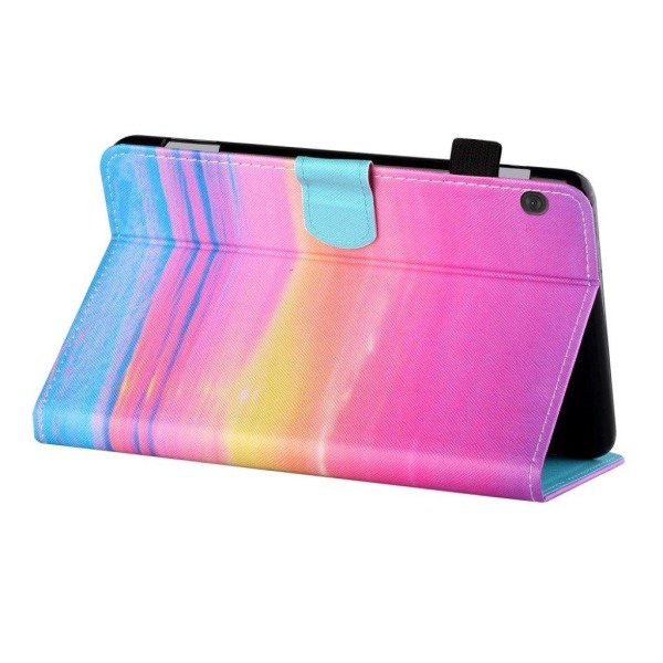 Lenovo Tab M10 Cool Mønster Læder Flip Etui - Sunset Glow Multicolor