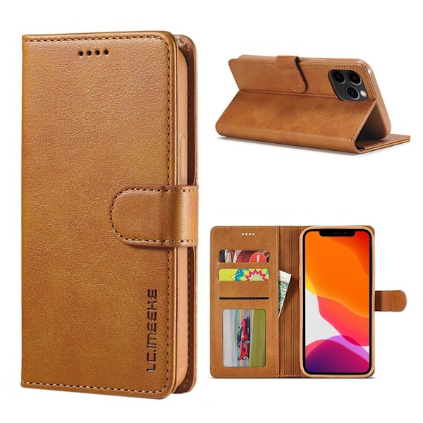 LC.IMEEKE iPhone 12 Mini flip etui - Brun Brown
