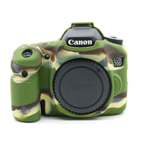 Canon EOS 7D cover i silikone - Camouflage Multicolor