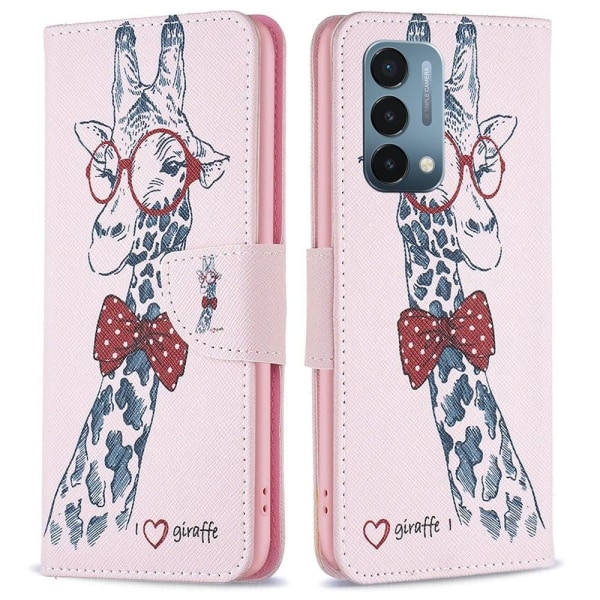 Wonderland OnePlus Nord N200 5G flip etui - Giraf Pink