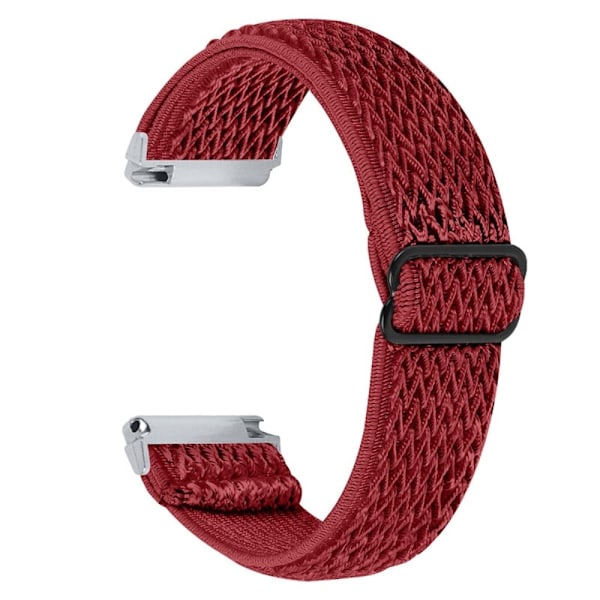 Fitbit Versa 2 / Versa Lite elastisk urrem med justerbart spænde - Rød Red