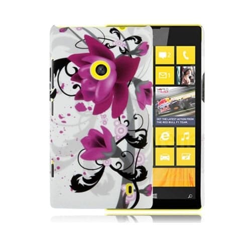 Valentine (Lilla Blomster ) Nokia Lumia 520 Etui Purple
