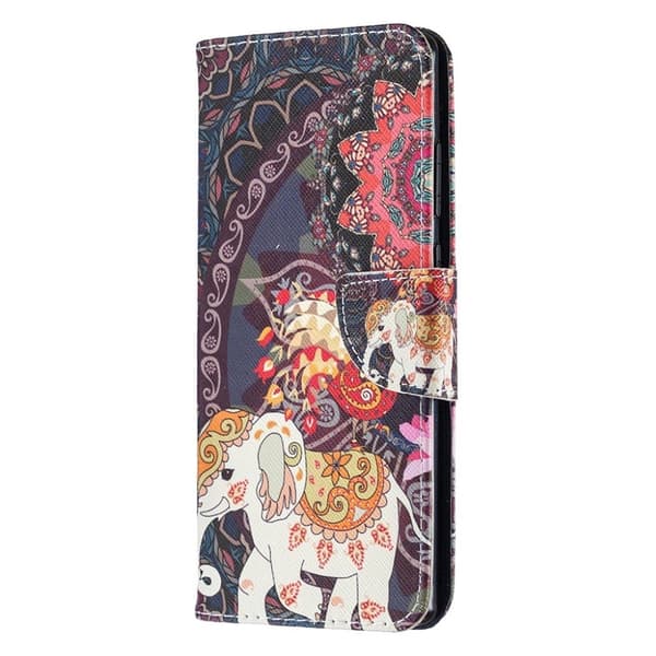 Wonderland Samsung Galaxy Note 20 Flippetui - Blomst og Elefant Multicolor