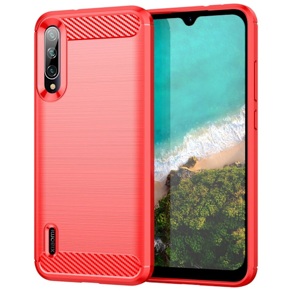 Carbon Flex Etui Xiaomi Mi A3 / Mi Cc9e - Rød Red