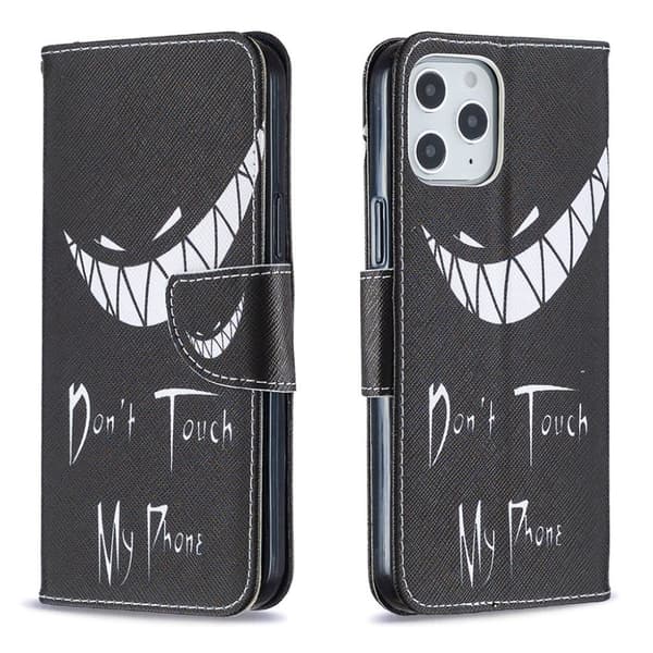 Wonderland iPhone 12 Pro Max Flippetui - Don''t Touch My Phone' Black