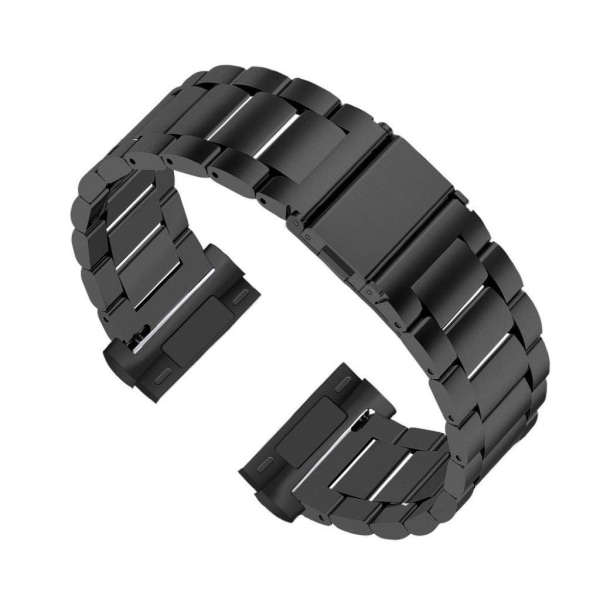 Fitbit Versa 3 / Sense unique rostfritt stål klockarmband - svar Svart