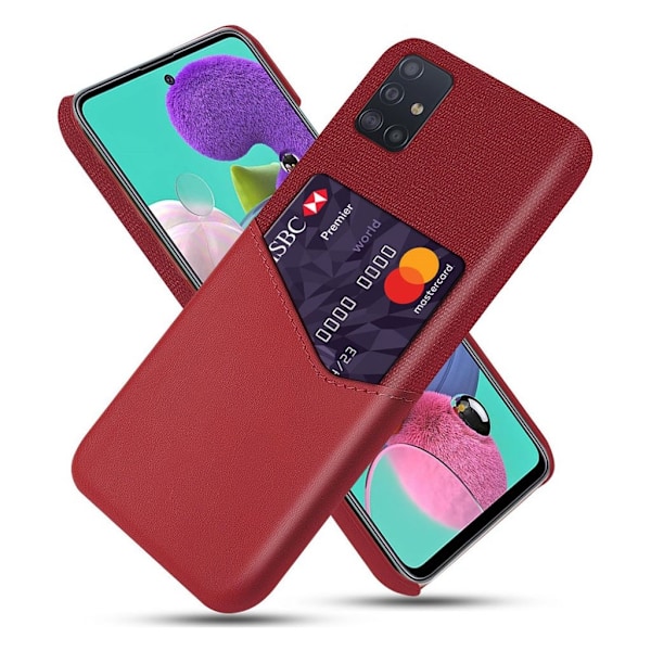 Bofink Samsung Galaxy A71 skal med korthållare - Röd Röd