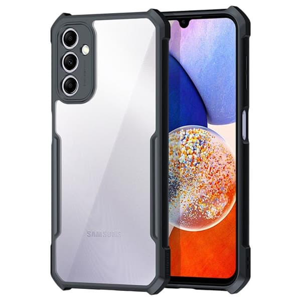 Iskunkestävä hybridikotelo Samsung Galaxy A14 - Musta Black