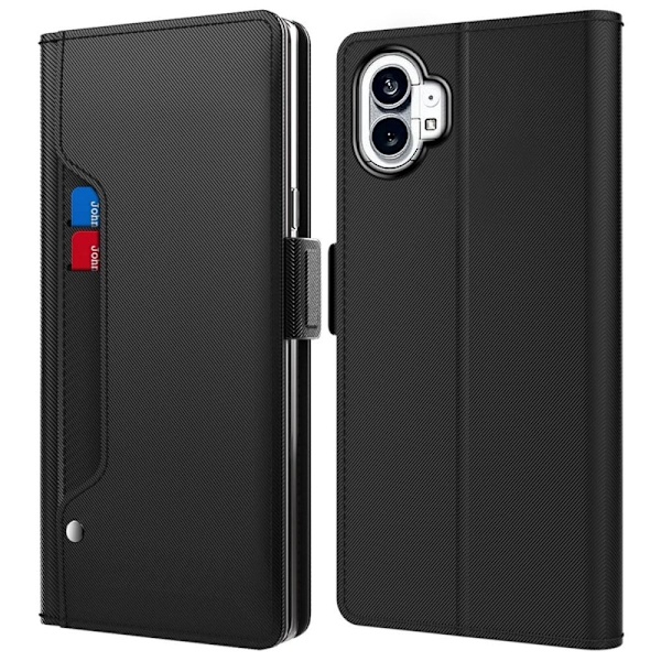 Phone Etui med Make-up Mirror og Slick Design til Nothing Phone (1) - Sort Black