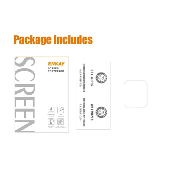 ENKAY HAT PRINCE 3D klar skærmbeskytter til Apple Watch Series 6 / 5 44mm - transparent Transparent