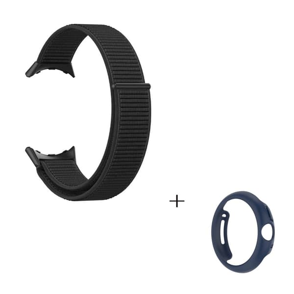 Google Pixel Watch nylonklokkerem med midnattsblått deksel - Svart Black