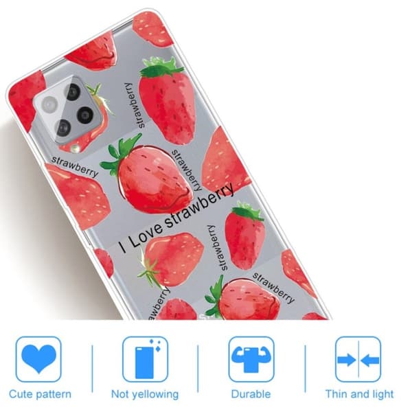Deco Samsung Galaxy A42 5G kotelot - Mansikka Red