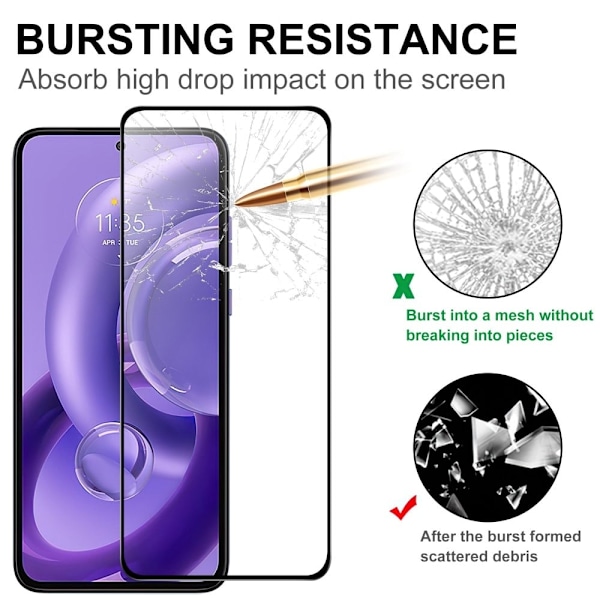 Motorola Edge 30 Neo kosketusherkkä ja temperoitu suojalasi Transparent
